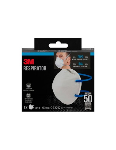 Mascarilla para partículas 8810, sin válvula,...