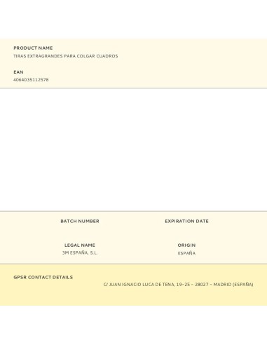 Tiras extragrandes para colgar cuadros