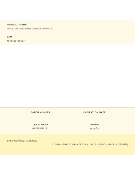 Tiras grandes para colgar cuadros