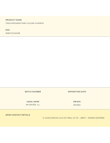 Tiras medianas para colgar cuadros