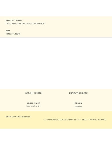 Tiras medianas para colgar cuadros