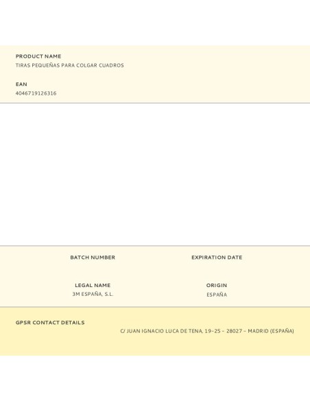 Tiras pequeñas para colgar cuadros