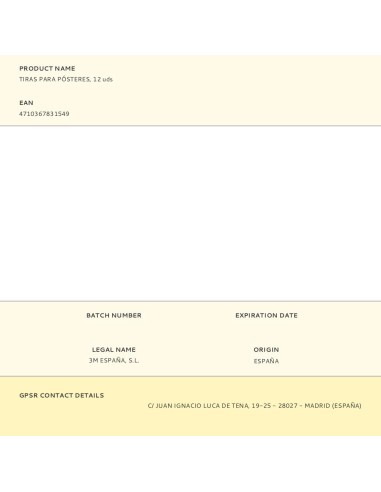 Tiras para pósteres, 12 uds