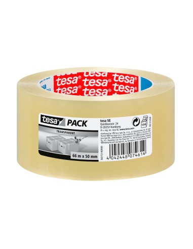 Cinta de embalar transparente 46 micras 50 mm x 66 m