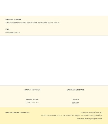 Cinta de embalar transparente 46 micras 50 mm x...