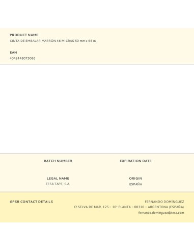 Cinta de embalar marrón 46 micras 50 mm x 66 m