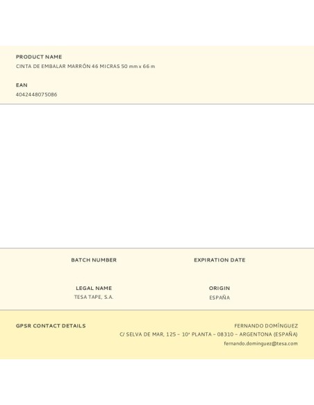 Cinta de embalar marrón 46 micras 50 mm x 66 m
