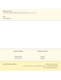 Cinta de embalar transparente 28 micras 50 mm x 66 m, 6 uds 2