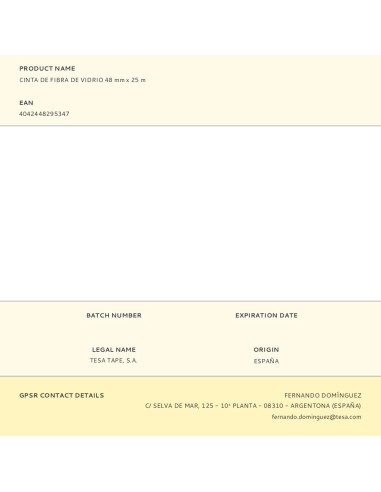 Cinta de fibra de vidrio 48 mm x 25 m