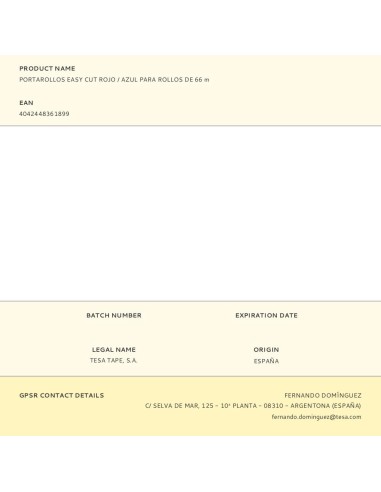 Portarollos easy cut rojo / azul para rollos de...