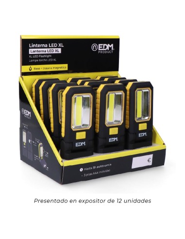 Linterna led cob 3 leds xl de 200lm. con gancho...