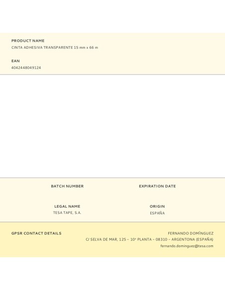 Cinta adhesiva transparente 15 mm x 66 m