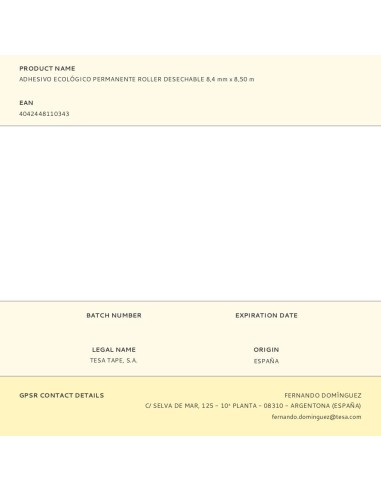 Adhesivo ecológico permanente roller desechable...