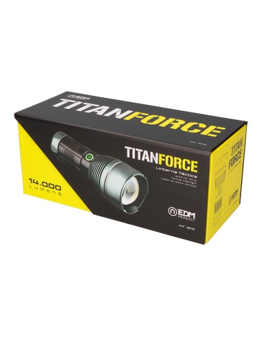Linterna led táctica titanforce recargable...