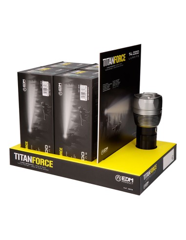 Linterna led táctica titanforce recargable...