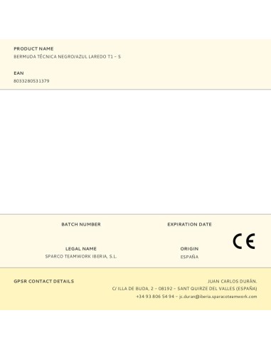 Bermuda técnica negro/azul laredo t1 - s