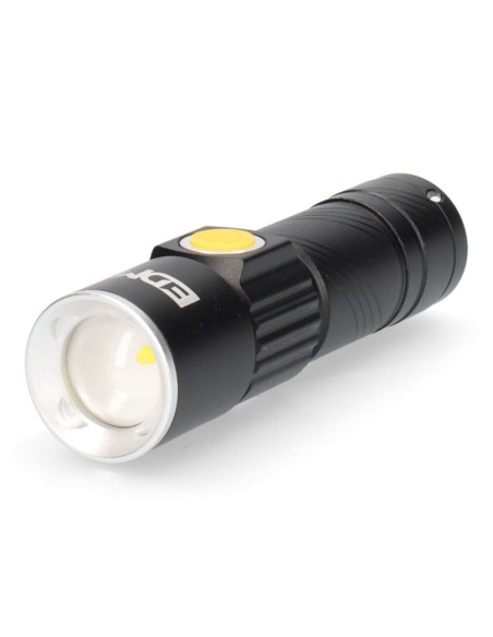 Linterna mini con zoom 1 led 120lm/40lm/ flash 9.000k recargable con usb.