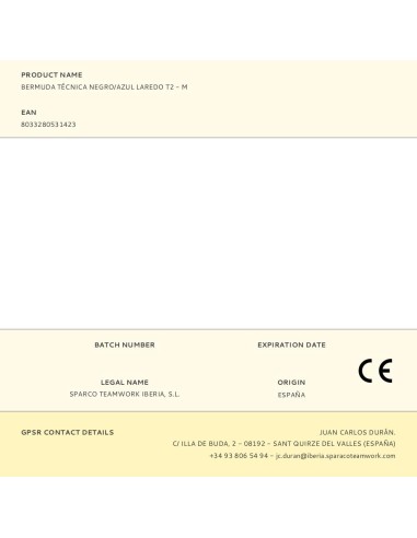 Bermuda técnica negro/azul laredo t2 - m
