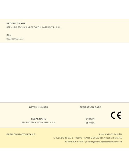 Bermuda técnica negro/azul laredo t5 - xxl
