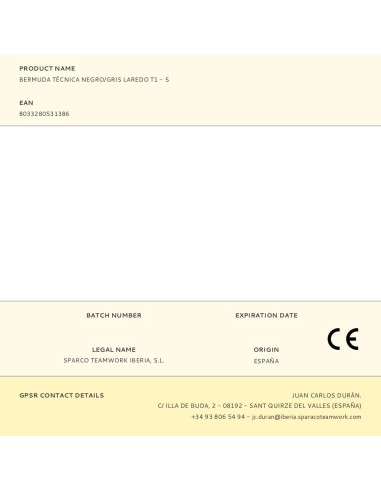 Bermuda técnica negro/gris laredo t1 - s