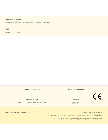 Bermuda técnica negro/gris laredo t5 - xxl