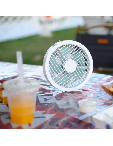Ventilador de mesa portátil recargable led...