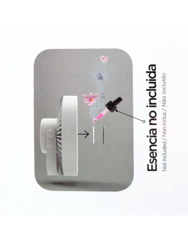 Ventilador de mesa portátil recargable led...