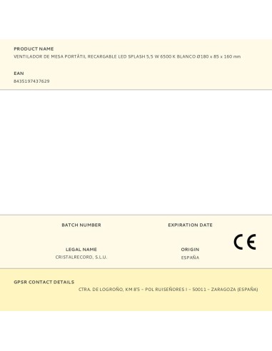 Ventilador de mesa portátil recargable led...