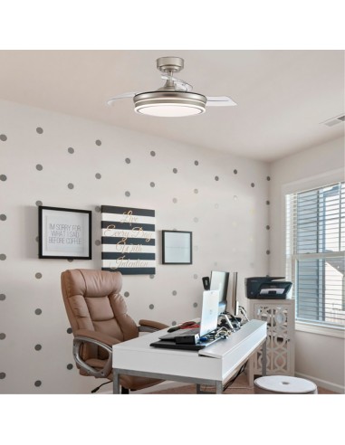 Ventilador de techo led 3cct aspas retráctiles...