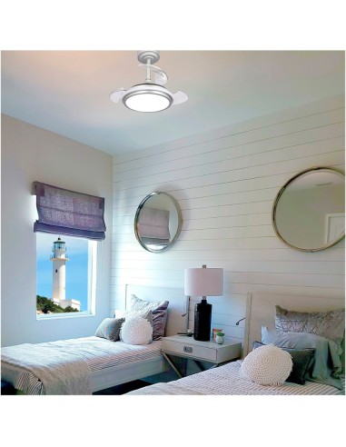 Ventilador de techo led 3cct aspas retráctiles...