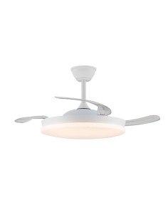 Ventilador de techo led 3cct aspas retráctiles stars evo smart 72 w 7920 lm blanco, aspas ø106 cm, plafón ø48,5 cm, altura 3 ...
