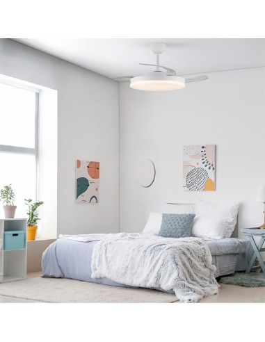 Ventilador de techo led 3cct aspas retráctiles...