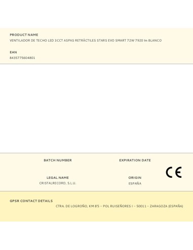 Ventilador de techo led 3cct aspas retráctiles...