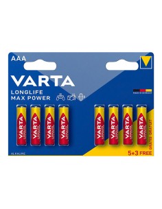 Pack 10 blisters pila alkalina longlife max power aaa - lr03 (blister 5+3 uds) ø10,5 x 44,5 mm
