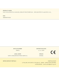 Pack 10 blisters pila alkalina longlife max power aaa - lr03 (blister 5+3 uds) ø10,5 x 44,5 mm 2