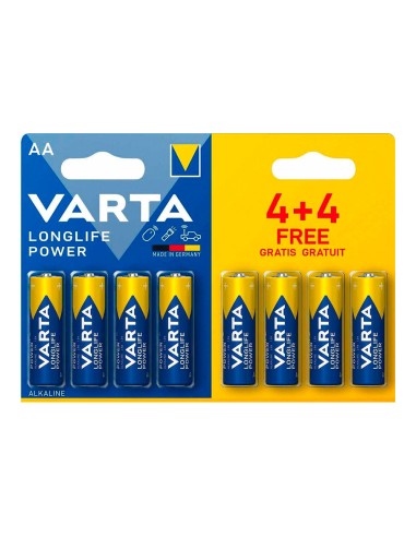 Pack 10 blisters pila alkalina longlife power aa - lr06 (blíster 4+4 uds) ø14,5 x 50,5 mm