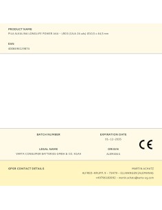 Pila alkalina longlife power aaa - lr03 (caja 24 uds) ø10,5 x 44,5 mm 2