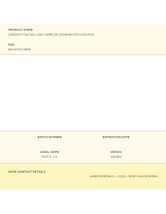 Candado tsa azul con cierre de combinación 3 dígitos 2
