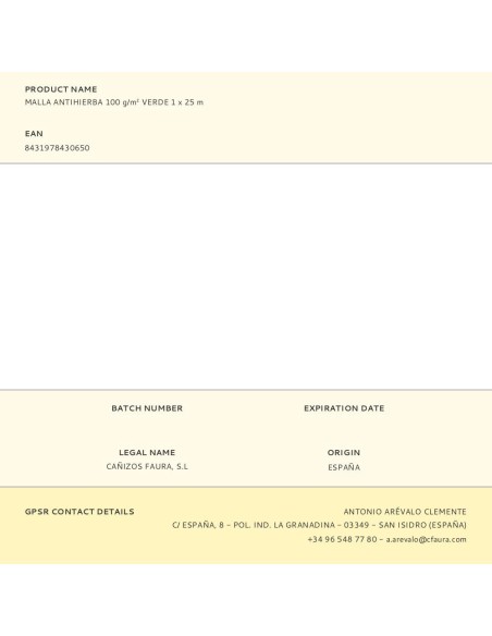 Malla antihierba 100 g/m² verde 1 x 25 m