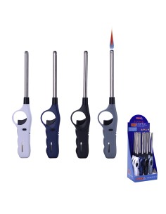 Encendedor con llama resistente al viento recargable 27,5 x 5 x 2 cm colores surtidos euro/u 2