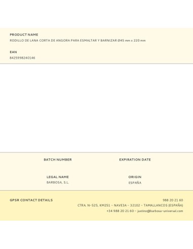 Rodillo de lana corta de angora para esmaltar y...