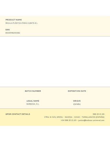 Rejilla plástica para cubeta 8 l