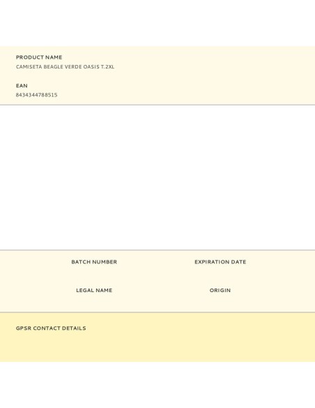 Camiseta beagle verde oasis t.2xl