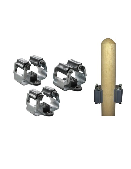 Conjunto de 3 soportes para escoba 5,5x5x4,5cm