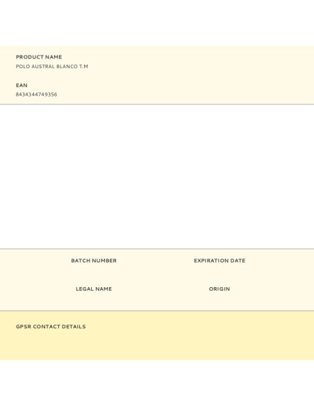 Polo austral blanco t.m