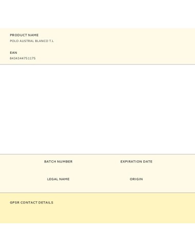 Polo austral blanco t.l