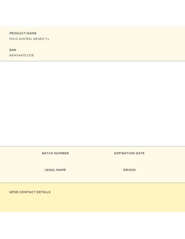 Polo austral negro t.l