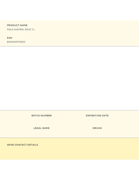 Polo austral rojo t.l