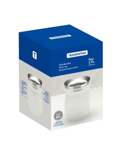 Recipiente para mate de acero inoxidable blanco 240 ml 2