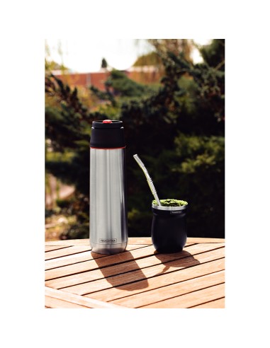 Recipiente para mate de acero inoxidable negro...
